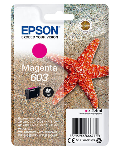 Epson C13T03U34010 ink cartridge 1 pc(s) Original Standard Yield Magenta Epson C13T03U34010 ink cartridge 1 pc(s) Original Standard Yield Magenta